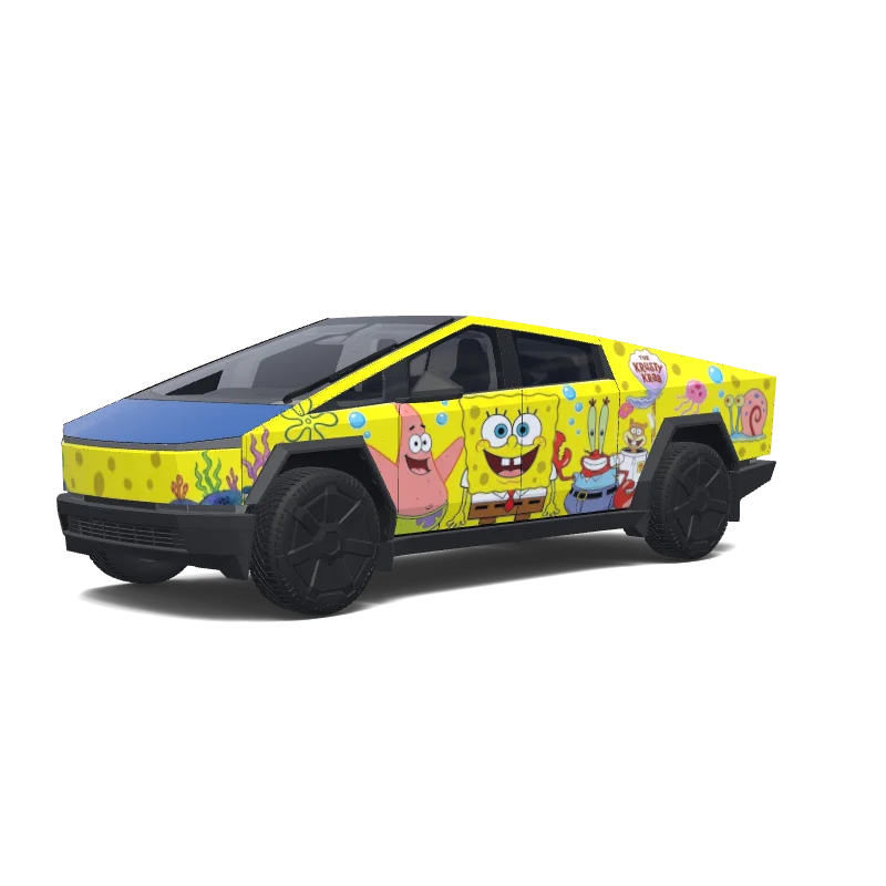 SpongeBob Classic — Cybertruck wrap