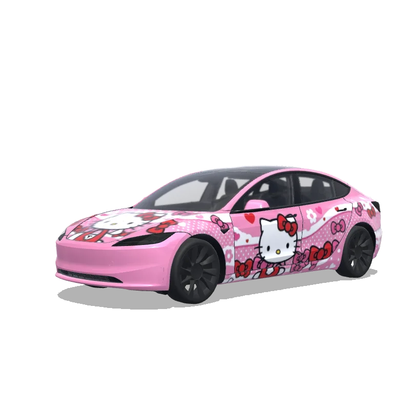 Hello Kitty Bows — Model 3 (2024+) wrap