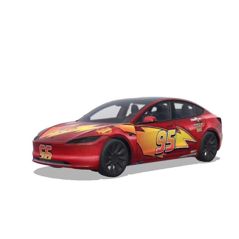 Cars Movie Racer Style — Model 3 (2024+) wrap