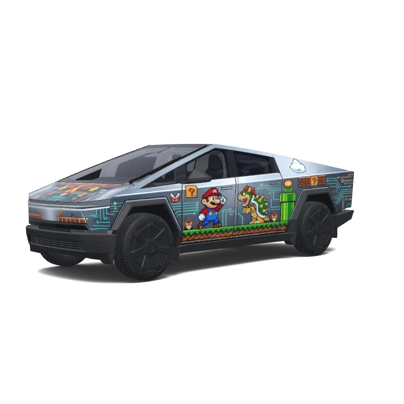 Super Mario Theme — Cybertruck wrap