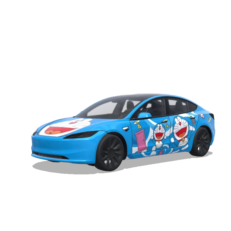 Doraemon Blue Livery — Model 3 (2024+) wrap