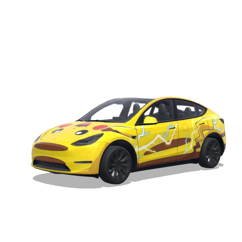 Pikachu Yellow — Model Y wrap