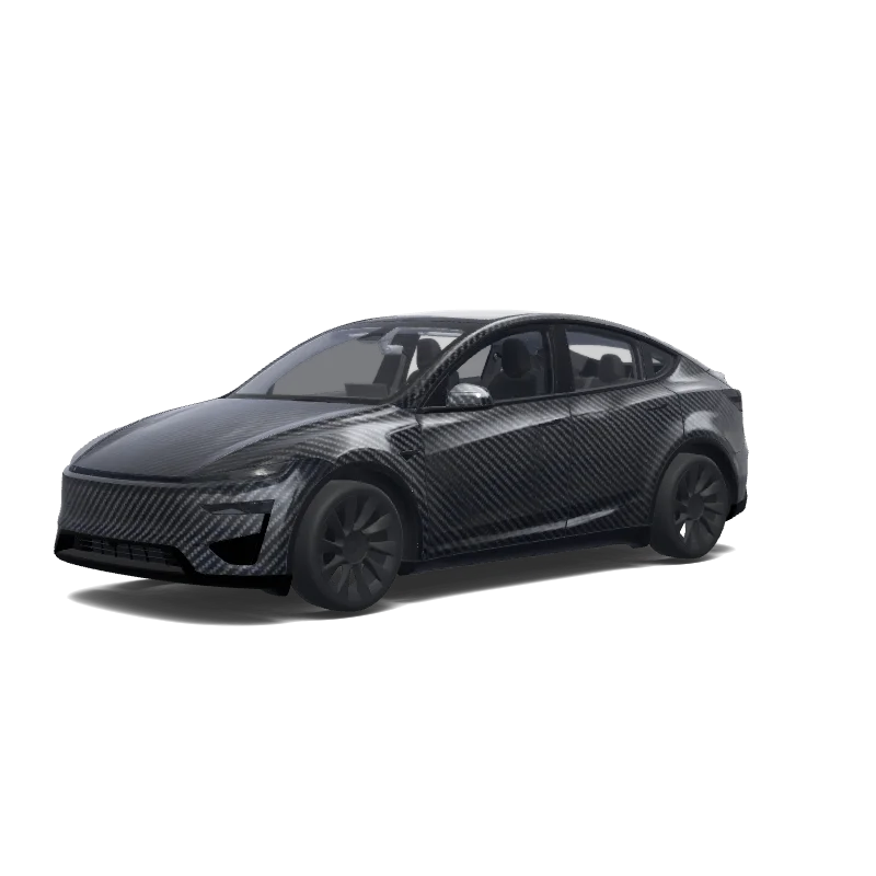 Satin Carbon Fiber — Model Y (2025+) wrap