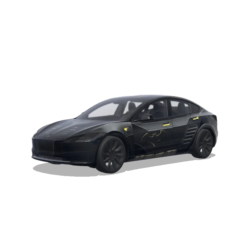 Batmobile Tribute — Model 3 (2024+) wrap