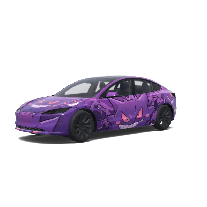 Gengar Purple Ghosts — Model 3 (2024+) wrap
