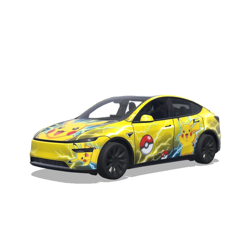 Big Pikachu Face Hood — Model Y (2025+) wrap