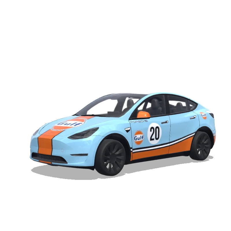 Gulf Racing with Logo — Model Y wrap