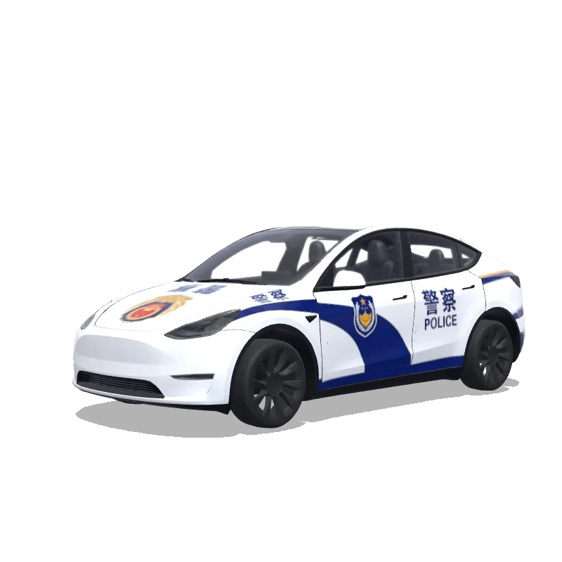 China Police Livery — Model Y wrap