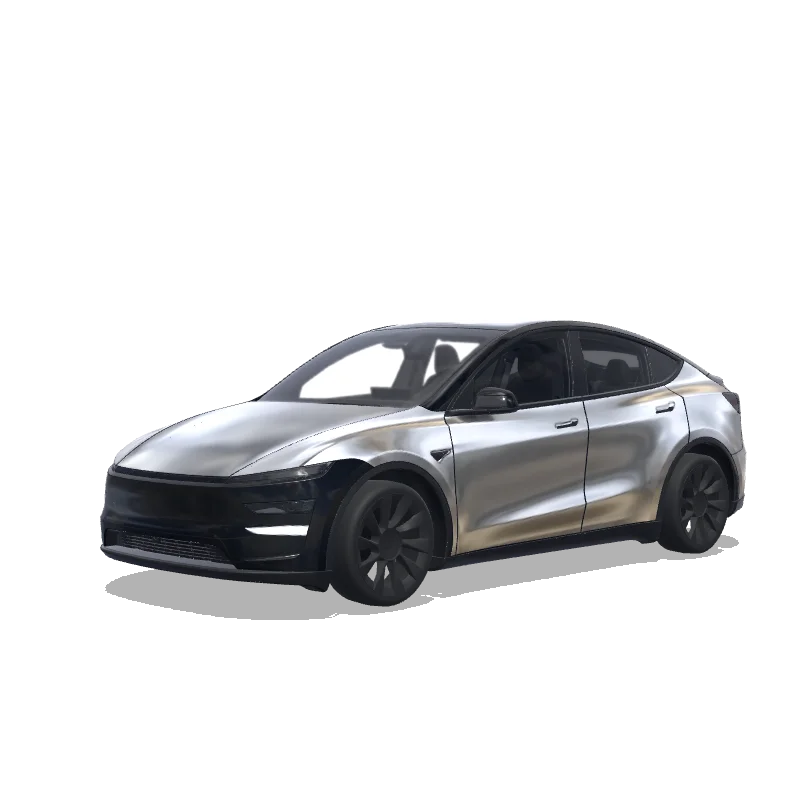 Liquid Silver and Black Mirror — Model Y (2025+) wrap