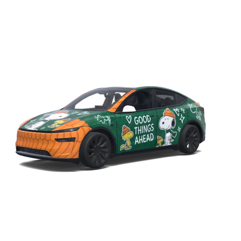 Tesla Model Y (2025+) wrap design - Generate a wrap design based on this reference image