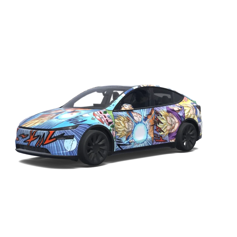 Tesla Model Y (2025+) wrap design - Add color on the anime pleaE