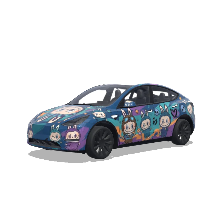 Labubu Monster — Model Y wrap