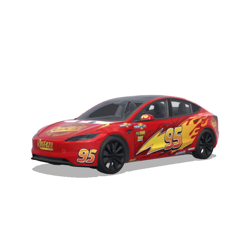 Lightning McQueen No. 95 — Model 3 (2024+) wrap
