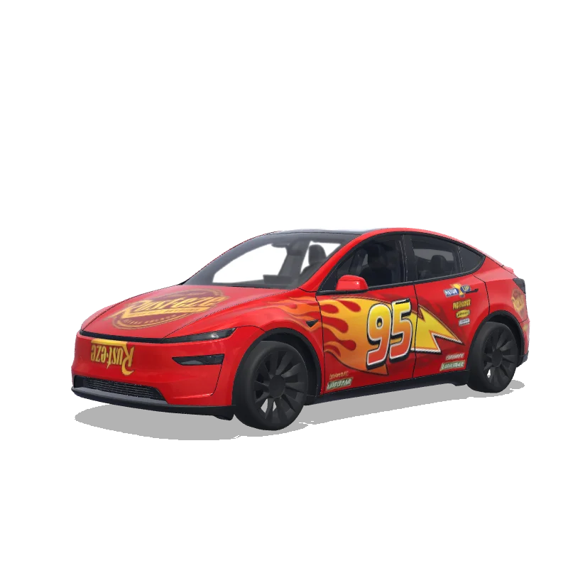 Lightning McQueen No. 95 — Model Y (2025+) wrap