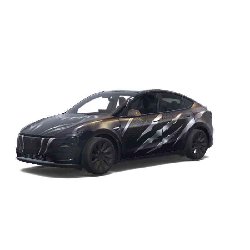 Tesla Model Y (2025+) wrap design - Generate a wrap design based on this reference image