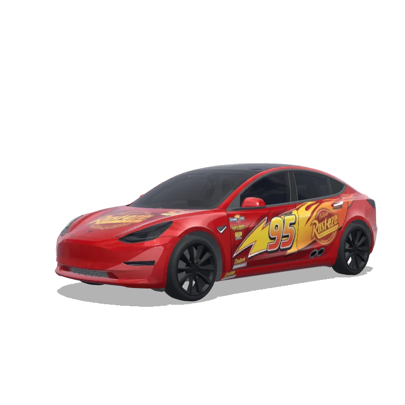 Lightning McQueen Fulger — Model 3 wrap