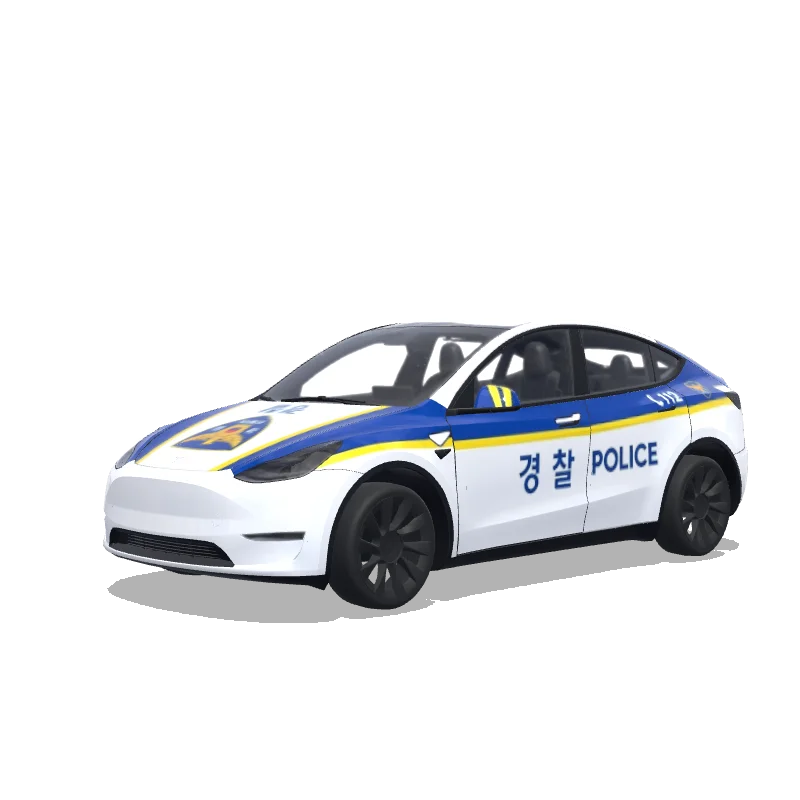 Korean Police Car — Model Y wrap