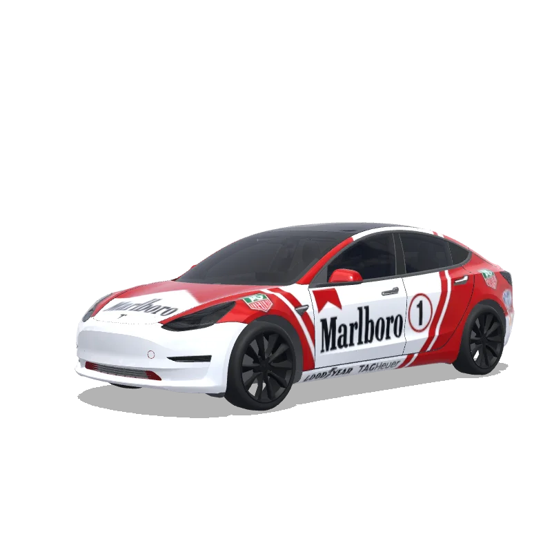 Marlboro Racing Decals — Model 3 wrap