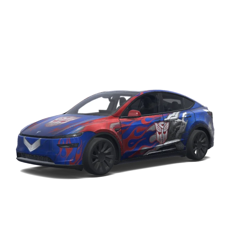 Tesla Model Y (2025+) wrap design - Generate a wrap design based on this reference image