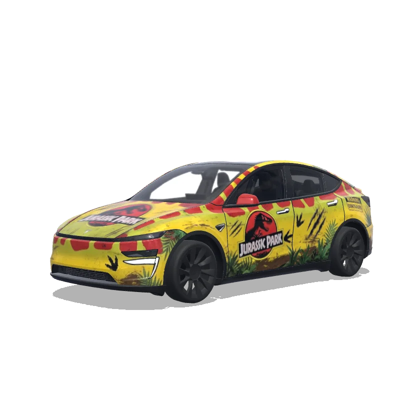 Tesla Model Y (2025+) wrap design - jurrasic park