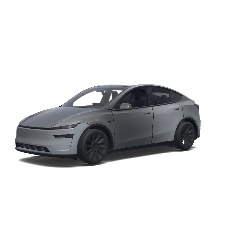 Tesla Model Y (2025+) wrap design - stealth gray with a satin frost wrap.