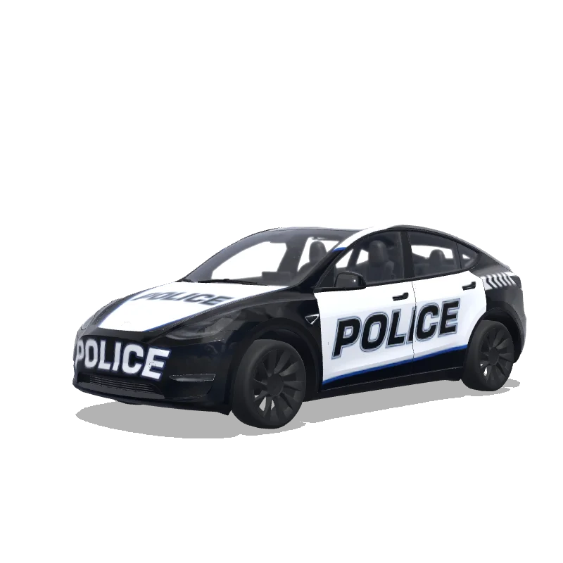 Black and White Police Livery — Model Y wrap