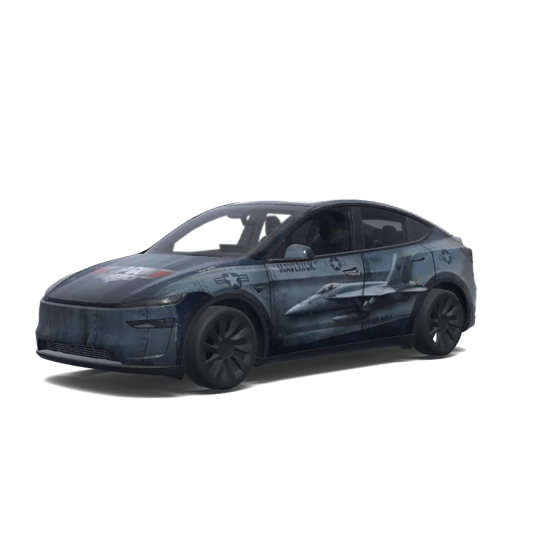 Tesla Model Y (2025+) wrap design - top gun maverick.