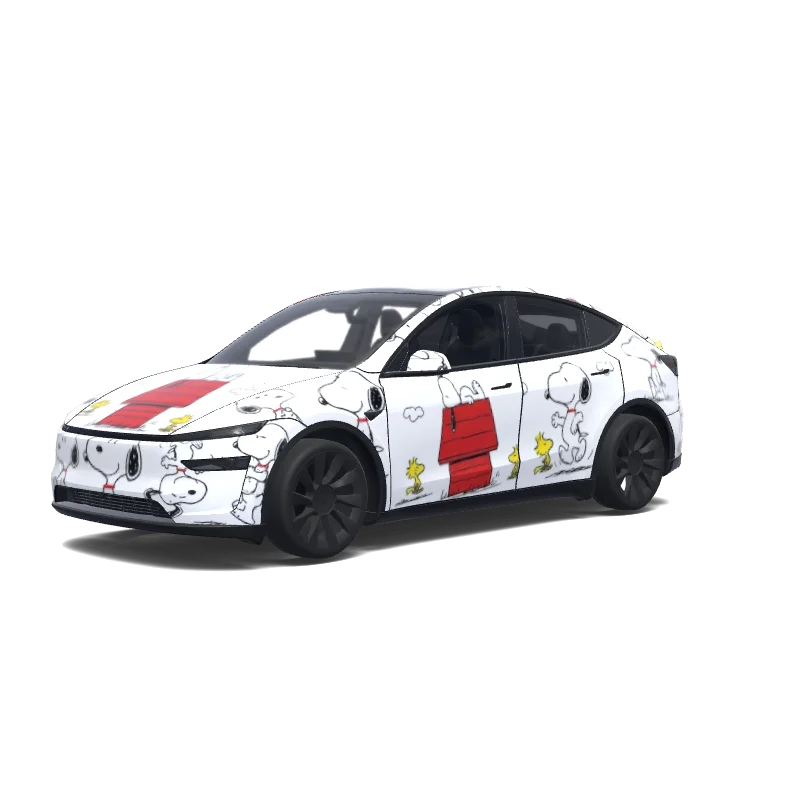 Snoopy on White — Model Y (2025+) wrap
