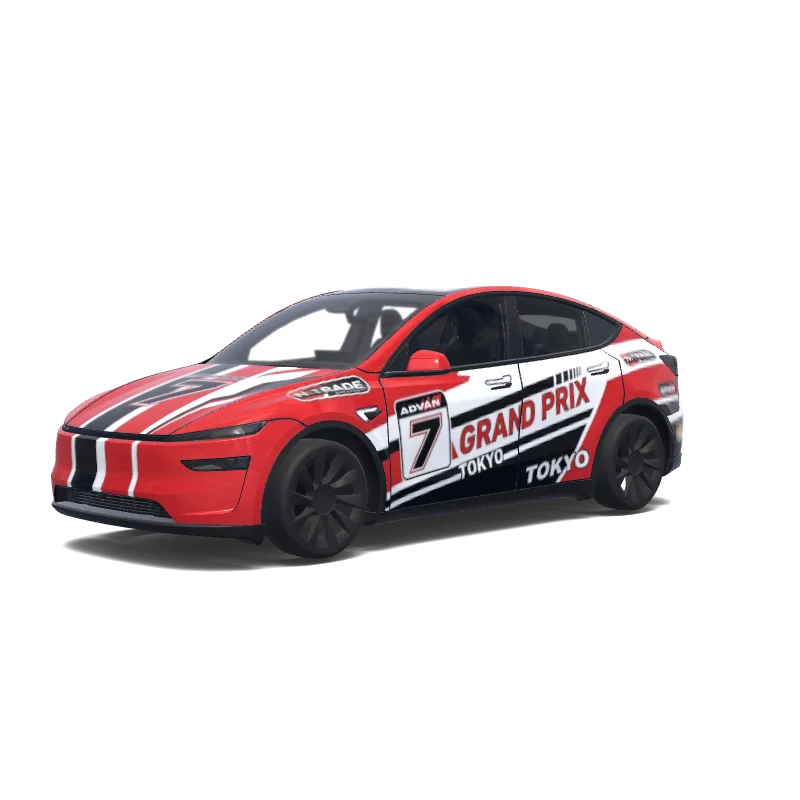 Tesla Model Y (2025+) wrap design - Shu Todoroki  From Cara 2 design grand próx racer.