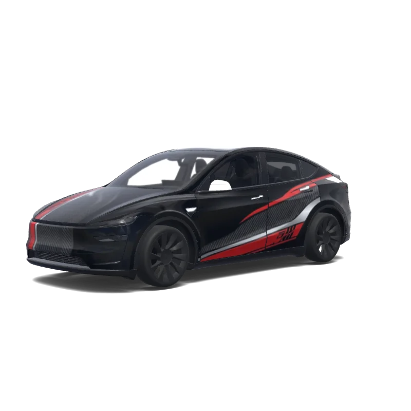 Tesla Model Y (2025+) wrap design - Add a rear spoiler.