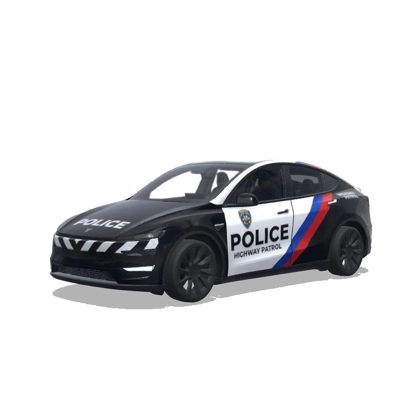 Black and White Police Livery — Model Y (2025+) wrap