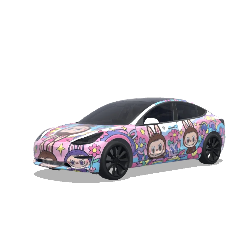 Labubu Anime Style — Model 3 wrap