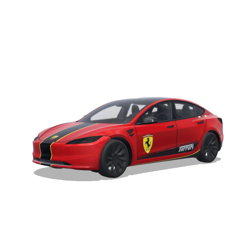 Ferrari Rosso Corsa Model 3 (2024+) wrap