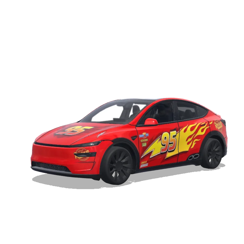 Lightning McQueen Classic — Model Y (2025+) wrap