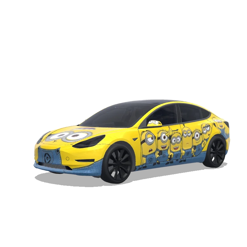 Minions Yellow — Model 3 wrap