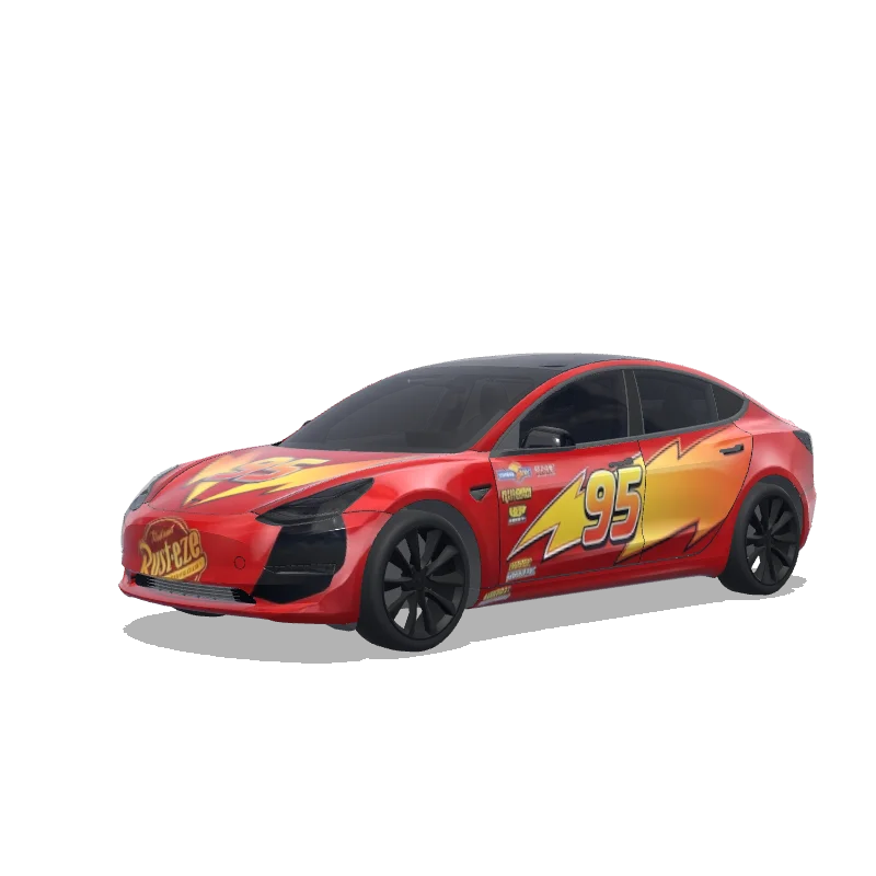 Lightning McQueen Red — Model 3 wrap