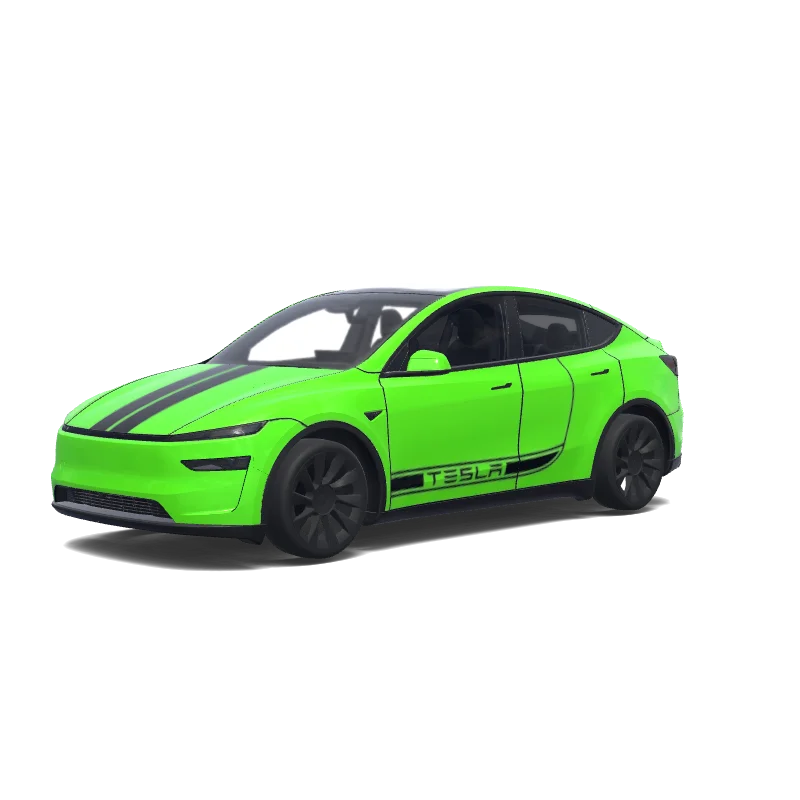 Tesla Model Y (2025+) wrap design - Use the uploaded photo as a strong visual reference. Extract its colors, textures, pattern language, and overall aesthetic. Generate a Tesla Paint Shop vehicle wrap for the selected model. Fill the UV template areas cleanly, preserve transparent and non-template areas, and output a complete wrap PNG suitable for 3D preview and download.