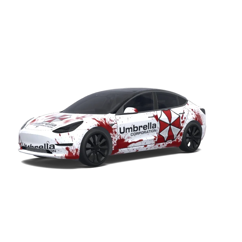 Umbrella Corporation Blood Splatter — Model 3 wrap