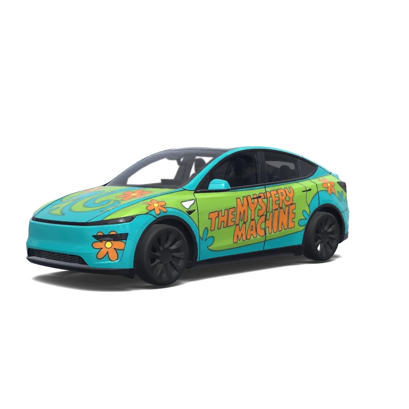 Scooby-Doo Mystery Machine — Model Y (2025+) wrap