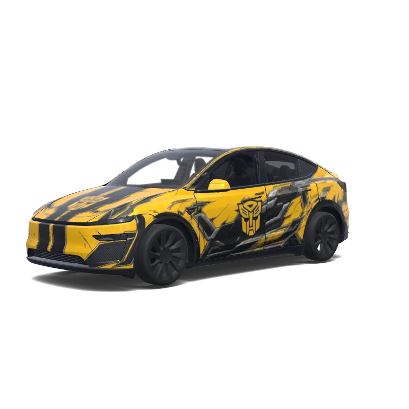Bumblebee Yellow — Model Y (2025+) wrap
