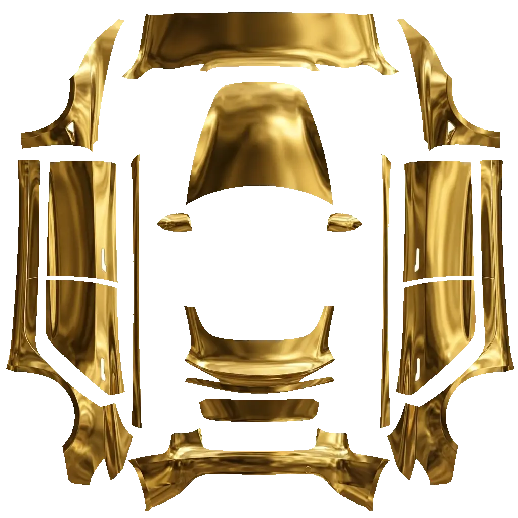 Chrome Gold Premium Model 3 (2024+) wrap